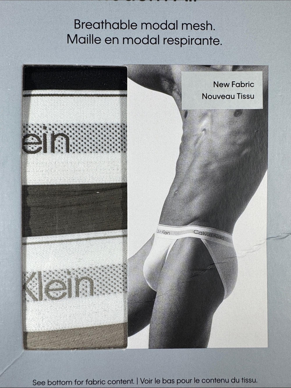 Calvin Klein Modern Air 3-Pack Sport Briefs - White/Gray/Olive
